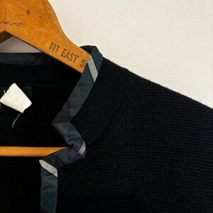 Vintage J.CREW Tartan Tipped Wool Cardigan